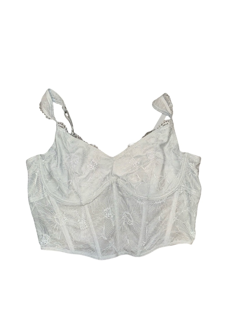 Gilly Hicks lace bustier corset top size XL in light blue
